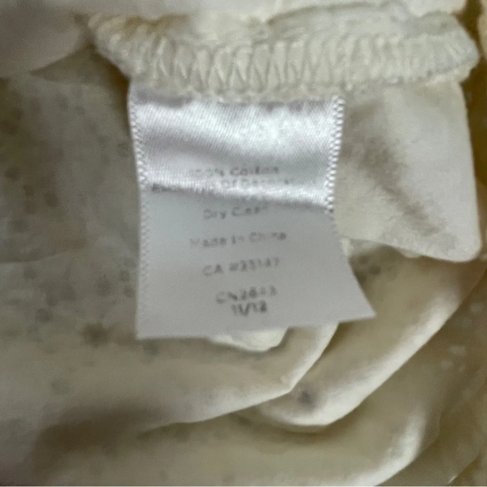 Talbots cream eyelet Skirt